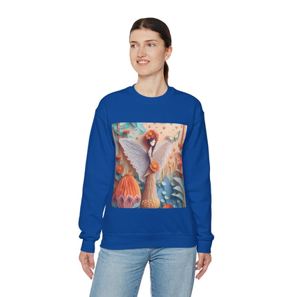 Zinnia Fairy Unisex Heavy Blend™ Crewneck Sweatshirt
