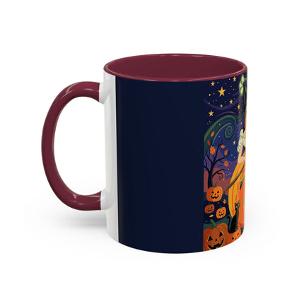 🧙‍♀️🎃 The Witch Of Pumpkin Moon Hollow Colorful Mug – Whimsical Halloween Magic