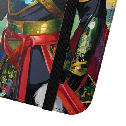 🐕⚔️ Cyberpunk Samurai Dog Flip Case – Futuristic Honor & Kitsune Spirit