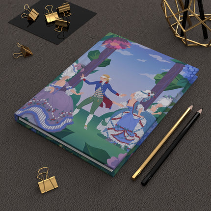 🎭🌸 The Blindfolded Garden Game Hardcover Journal – Art Deco Garden Party