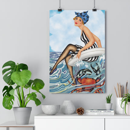 Playful Waves and Fashion Follies Giclée Art Print