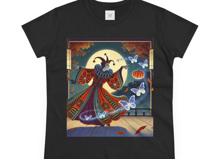 Court Magician with Ghost Butterflies Women's Midweight Cotton Tee