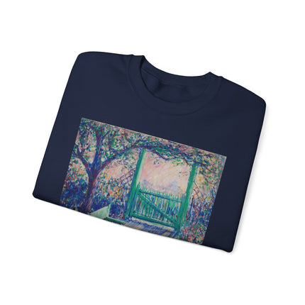 The Artist’s Garden (The Green Chair) by Theodore Earl Butler Heavy Blend™ Crewneck Sweatshirt