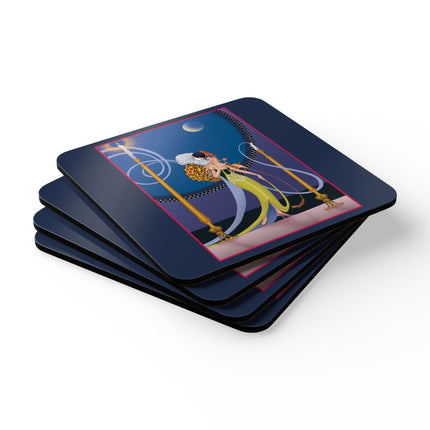 Smoke and Secrets Corkwood Coaster Set
