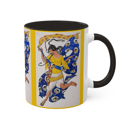 The Butterfly (Costume Design for Anna Pavlova) by Leon Bakst Colorful Mugs, 11oz