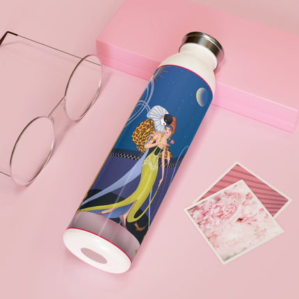 Smoke and Secrets: A Glamorous Encounter in Prohibition Era Slim Water Bottle