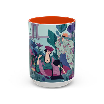 The Ladies Of The Secret Masquerade Colorful Mugs – Art Deco Floral Mystery