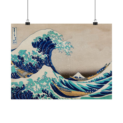 The Great Wave off Kanagawa by Katsushika Hokusai Matte Horizontal Posters