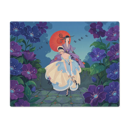 🌺☂️ The Garden Parasol Promenade Placemat – Art Deco Floral Fashion