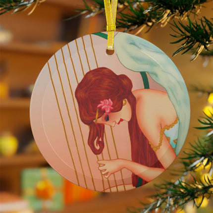 Heavenly Angel Duet Glass Ornament