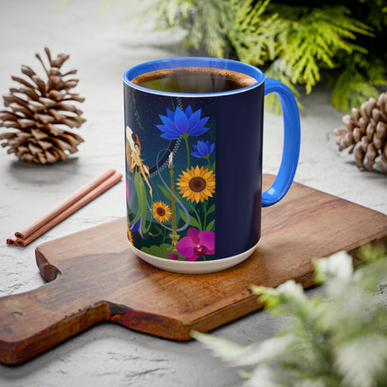 The Lady Of The Starlit Candles Colorful Mugs – Art Deco Theatrical Romance