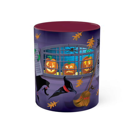 Whimsical Halloween Mischief Colorful Mugs, 11oz