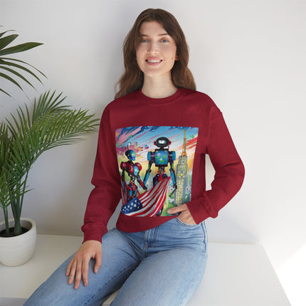 High Fashion Cyberpunk CIA Robots Unisex Heavy Blend™ Crewneck Sweatshirt