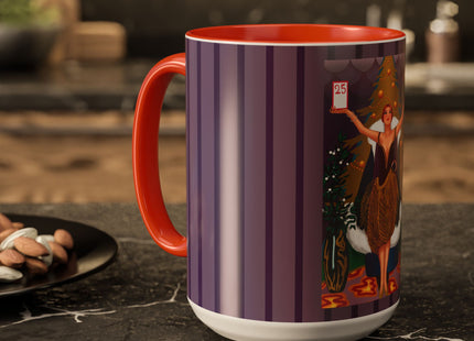Countdown to Christmas Elegance Colorful Mugs (11oz, 15oz)