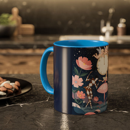 🕛🌸 Midnight Waltz Before Christmas Colorful Mug – Art Deco Holiday Fantasy