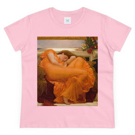 Flaming June by Frederic Leighton Women's Midweight Cotton Tee