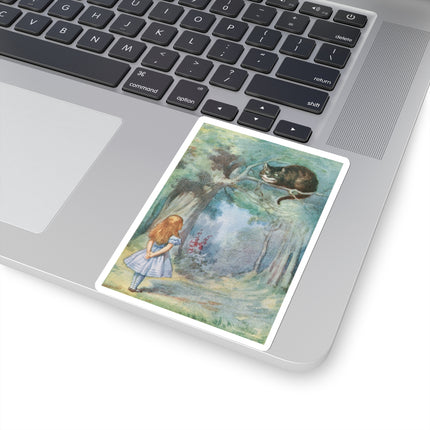 “I growl when I’m pleased, and wag my tail when I’m angry” by Sir John Tenniel Kiss-Cut Stickers (4 Sizes)