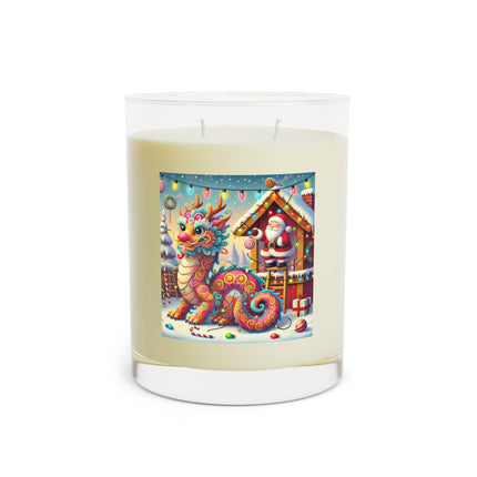 The Playful Dragon's Christmas Scented Candle - Full Glass, 11oz