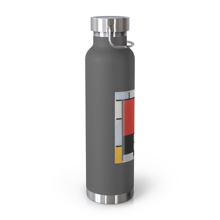 Composition with Red, Yellow, Blue, and Black by Piet Mondrian Copper Vacuum Insulated Bottle, 22oz