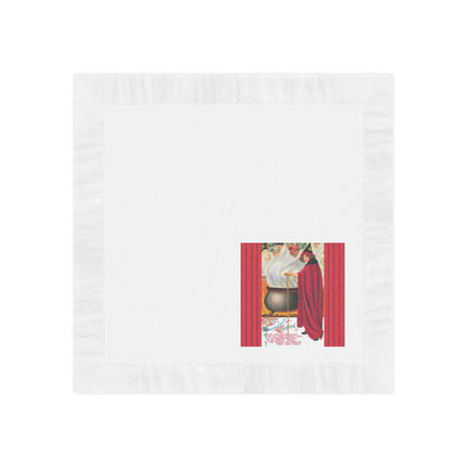 The Hallowe'en Cauldron In the Firelight's Gleam White Coined Napkins
