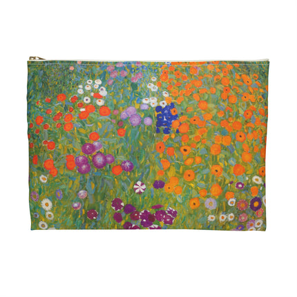 Cottage Garden Accessory Pouch – Gustav Klimt Floral Art Bag
