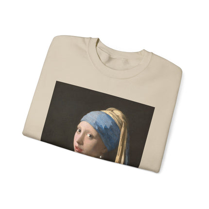 Girl with a Pearl Earring by Johannes Vermeer Heavy Blend™ Crewneck Sweatshirt