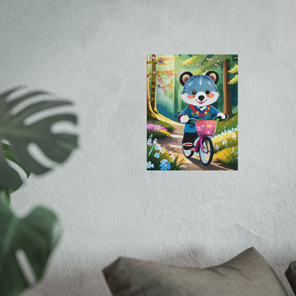 Furry Cyclist Fine Art Posters