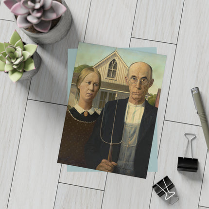 American Gothic by Grant Wood Postcards (envelopes included) - Bundles of 10, 30, 50 Pieces