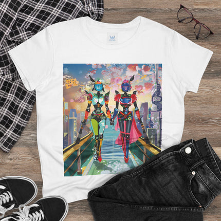 Cyber Punk Robot Models Cotton Tee