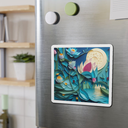 Ethereal Moonlit Lake Die-Cut Magnets (4 Sizes)