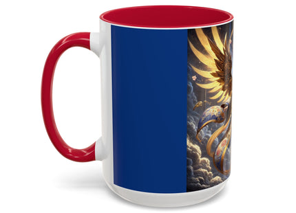 Valkyrie Descending Through Storm Colorful Mugs (11oz, 15oz)