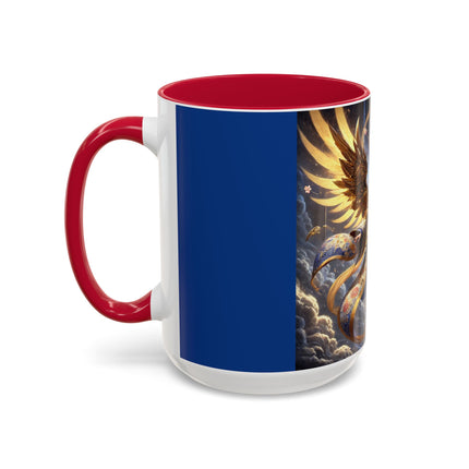 Valkyrie Descending Through Storm Colorful Mugs (11oz, 15oz)