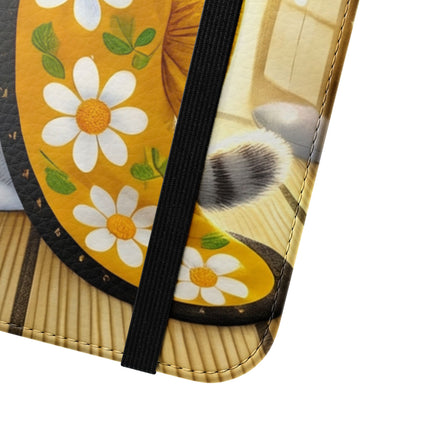 🐱🍵 Playful Kitten in the Tea Room Flip Case – Curious Charm & Cozy Whimsy