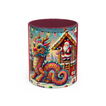 Playful Dragon's Christmas Colorful Mugs (11oz, 15oz)