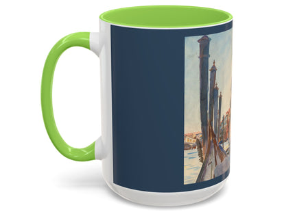Gondola Moorings on the Grand Canal by John Singer Sargent Colorful Mugs (11oz, 15oz)