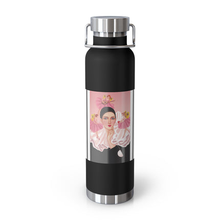 Pierrot & Fairies Dressed in Pink by Sofia Chiostri Copper Vacuum Insulated Bottle, 22oz