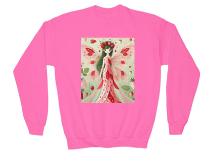 Strawberry Fairy Delight Youth Crewneck Sweatshirt