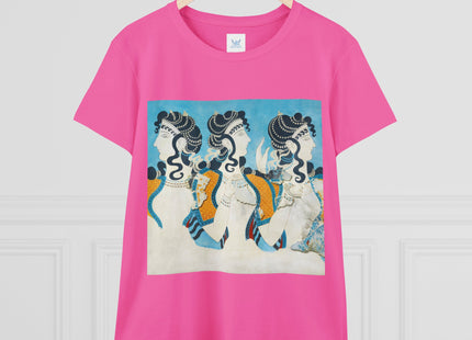 Reproduction of Ladies in Blue by Emile Gilliéron Women's Midweight Cotton Tee