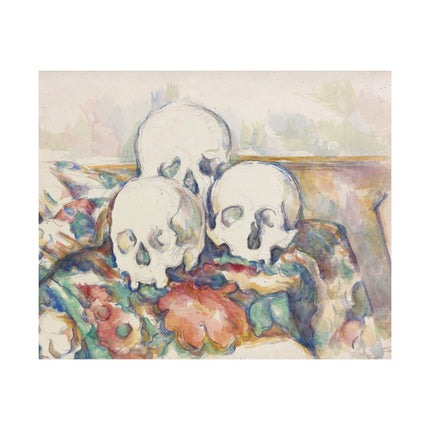 The Three Skulls by Paul Cézanne Matte Horizontal Posters