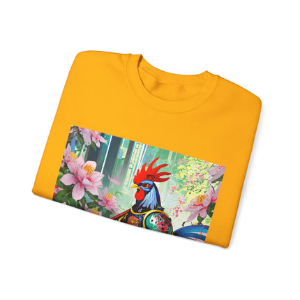 Cyberpunk Rooster Unisex Heavy Blend™ Crewneck Sweatshirt