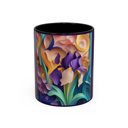 The Elegant Iris Flower Colorful Mugs (11oz, 15oz)