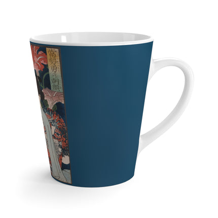 Modern Gallants with Morning Glories by Tsukioka Yoshitoshi Latte Mug