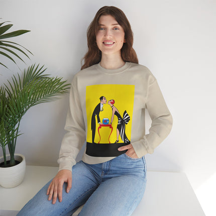 A Moment of Elegance: A Passionate Embrace Amidst Golden Splendor Heavy Blend™ Crewneck Sweatshirt