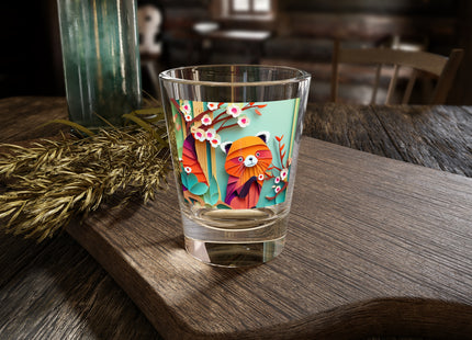 A Playful Red Panda Shot Glass, 1.5oz