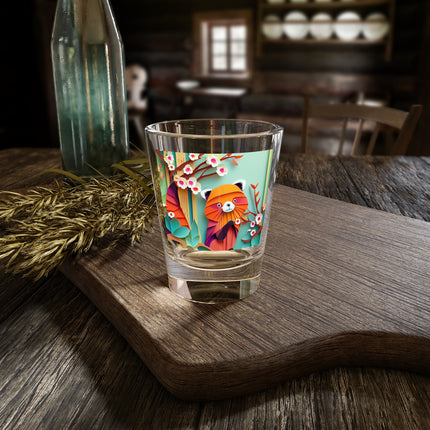 A Playful Red Panda Shot Glass, 1.5oz