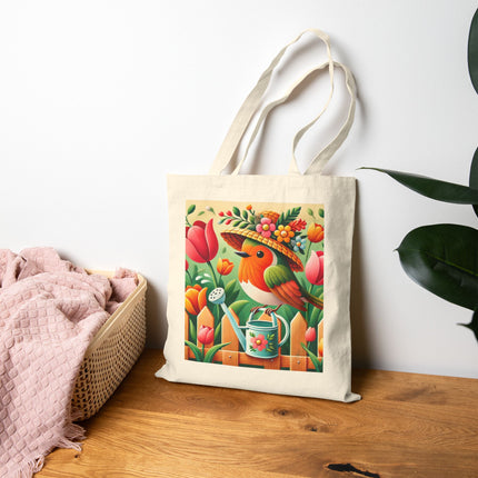 The Little Garden Tender Cotton Canvas Tote Bag – Sunshine, Care & Storybook Charm