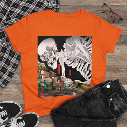 Mitsukuni Defying the Skeleton Spectre by Utagawa Kuniyoshi Women's Midweight Cotton Tee