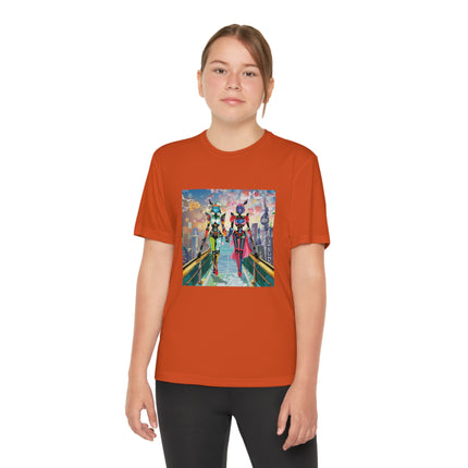 Cyber Punk Robot Models Youth Competitor Tee