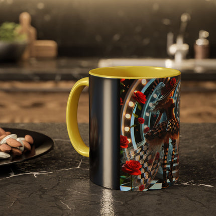 Halloween Witch Through the Mirror Colorful Mugs (11oz, 15oz)