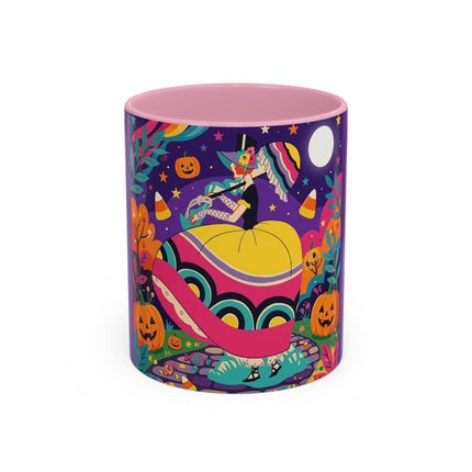 🌙🎃 The Lady Of Moonbeam Hollow Colorful Mug – Whimsical Halloween Charm